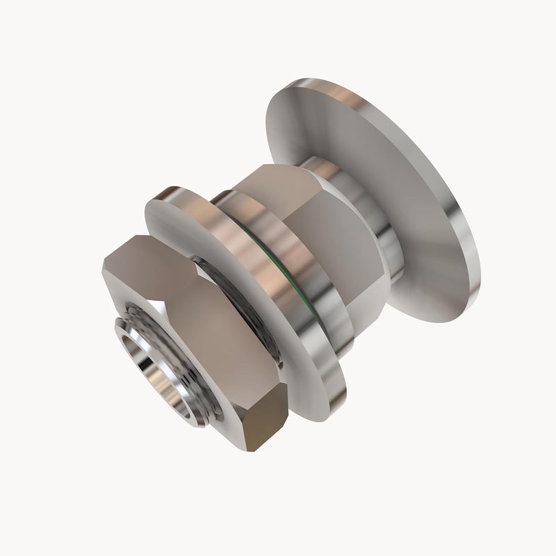 BROWNIAN MOTION TECHNOLOGY KF40 to 1" Baseplate Feedthrough, NW40 bulkhead adapter, fits 1 inch ID Internal diameter opening or hole on vacuum chamber - Image 5